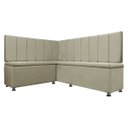 Ver imagem 2 de Canto Alemão 4 Lugares para Lanchonete 1,25x1,60m Liso Bege Sofa Store
