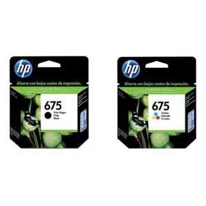 Kit Cartucho de Tinta Hp 675 Cn690al Cn691al Officejet 4000 4400 4575 Original Hp