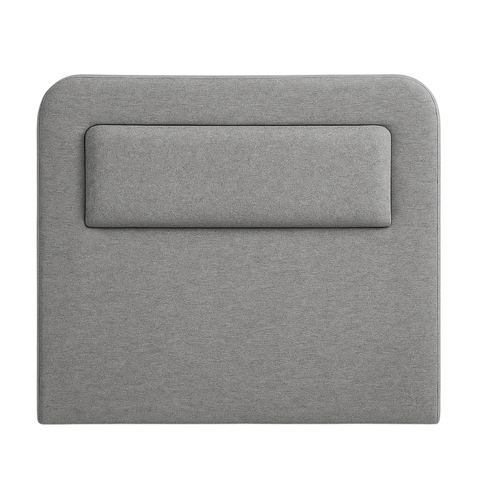 Cabeceira Queen Cama Moderna Estofada e Suede Cinza 170cm