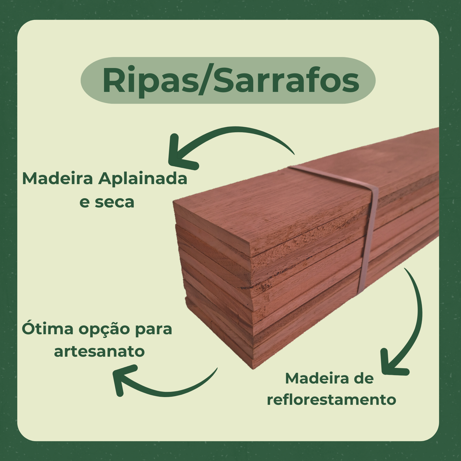 50 Ripas Sarrafos Eucalipto 1x10x70cm Aplainado Artesanato - 5