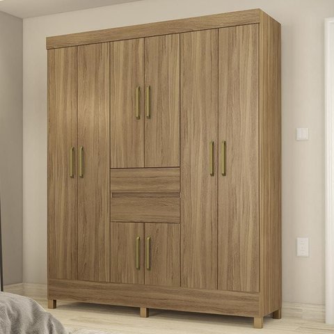 Guarda Roupa Casal Munique 8 Portas + 2 Gavetas - Demóbile:amendola Touch