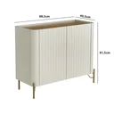 Ver imagem 4 de Buffet Mdf com Gaveta e Porta Brise L98,5 X A81,5cm Louro/luna/dourado F830b