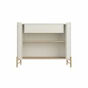 Ver imagem 3 de Buffet Mdf com Gaveta e Porta Brise L98,5 X A81,5cm Louro/luna/dourado F830b