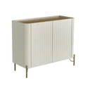 Ver imagem 2 de Buffet Mdf com Gaveta e Porta Brise L98,5 X A81,5cm Louro/luna/dourado F830b