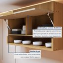 Ver imagem 5 de Cozinha Completa Modulada 2 Peças 3 Portas 2 Gavetas 100% MDF Realeza Premium Bege/Carvalho/Greige