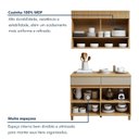 Ver imagem 4 de Cozinha Completa Modulada 2 Peças 3 Portas 2 Gavetas 100% MDF Realeza Premium Bege/Carvalho/Greige