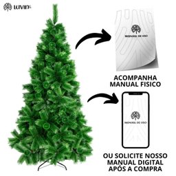 Árvore de Natal Pompom Mesclada 2.10m 577 Galhos Pinheiro Luxo Luvinco - 9