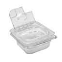 Ver imagem 1 de CONJ 30 CUBAS Gastronômicas Em POLICARBONATO GN 1/6X65 mm 1 Litro + 30 TAMPAS 1/6 Em POLI Com FLIP,