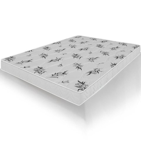 Colchão Queen Size Castelar Branco Espuma D33 Bordado 158x198x17cm