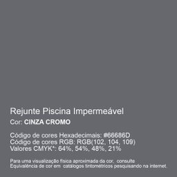 Rejunte Piscina Impermeável Cor Cinza Cromo 18kg - 2
