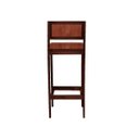 Ver imagem 5 de Kit 6 Banquetas Madeira Espaço Gourmet Estofadas com Encosto:Imbuia com Sintetico Whisky