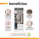 Ver imagem 4 de Guarda Roupas Solteiro 3 Portas 2 Gavetas Temis