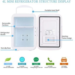 Mini Geladeira 4l 2 em 1 Refrigera e Aquece 12v Ideal para Casa, Carro, Skin Care e Cosméticos Branc - 8
