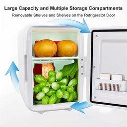 Mini Geladeira 4l 2 em 1 Refrigera e Aquece 12v Ideal para Casa, Carro, Skin Care e Cosméticos Branc - 4