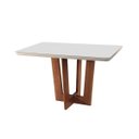 Ver imagem 1 de Mesa Patros 120cm Madeira e Vidro Mobillare