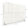 Cabeceira Cama Box Queen 160 Cm Estofada Revestida em Bouclé Luxo - 3