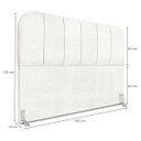 Ver imagem 2 de Cabeceira Cama Box Queen 160 Cm Estofada Revestida em Bouclé Luxo