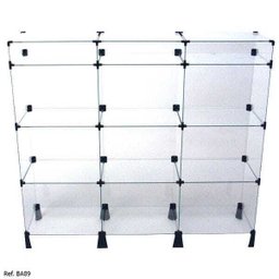 Balcão de Atendimento Modulado em Vidro com Porta Bijuteria - 1,20 x1,10 x 0,30 - 1