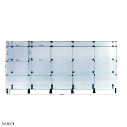 Balcão de Atendimento Modulado em Vidro - 2,50 x 1,10 x 0,30 - 2
