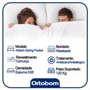 Ver imagem 4 de Cama Box Baú Queen Suede Bipartido + Colchão Ortobom Airtech Molas Ensacadas 158x198x65 Bege