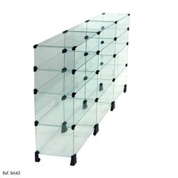 Balcão de Atendimento Modulado em Vidro - 1,10 x 0,90 x 0,30 - 3