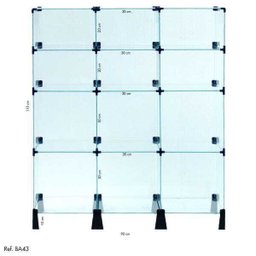 Balcão de Atendimento Modulado em Vidro - 1,10 x 0,90 x 0,30 - 2