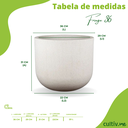 Ver imagem 2 de Vaso Fringe Cilíndrico 36 (20l) Cor Off-white Japi