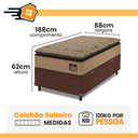 Ver imagem 3 de Cama Box Baú Solteiro Colchão Casal Solteiro D33 Pillow Top Van Gogh 88x188x29cm