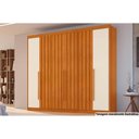Ver imagem 1 de Guarda Roupa 6 Portas (4 Ripadas) e 6 Gavetas Atenas Cinamomo-off White - Conquista