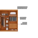 Ver imagem 7 de Guarda Roupa 6 Portas (4 Ripadas) e 6 Gavetas Atenas Cinamomo-off White - Conquista