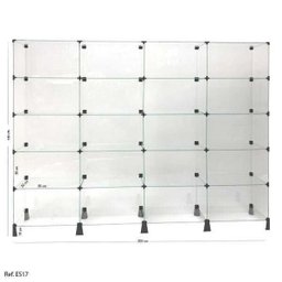 Estante de Vidro Modulado - 2,00 x 1,60 x 0,30 - 2