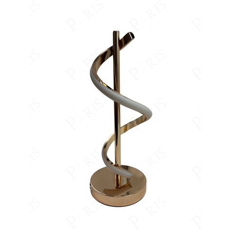 Luminária de Mesa Abajur Espiral Dourado 39,5cm Led 12w 4000k Bivolt