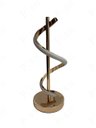 Ver imagem 1 de Luminária de Mesa Abajur Espiral Dourado 39,5cm Led 12w 4000k Bivolt