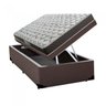 Cama Box Baú Solteiro Colchão Mola Bonnel Acolchões + Box Sintético 61x88x188 - Marrom - 1