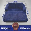 Ver imagem 4 de Sofá Cama Elo 1,90m Xpand Tech Tecido Velourê Azul Cama Inbox