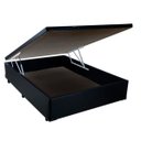 Ver imagem 2 de Cama Box Baú Casal Colchão Mola Bonnel Acolchões + Box Sintético 61x138x188 - Preto