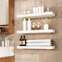 Ver imagem 1 de Kit 4 Suportes de Prateleira Largo 30cm Aço Reforçado Estilo Moderno Mão Francesa Branco