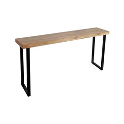 Conjunto Bistrô Premium Mesa de Apoio 180cm com 3 Banquetas Industriais Base em Ferro Preto - 2