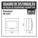 Ver imagem 2 de Quadro Distribuição Sobrepor 08 Polo Disjuntores Qds08 16475