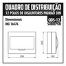 Quadro Distribuição Sobrepor 12 Polo Disjuntores QDS12 16476 - 2