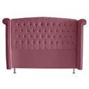 Ver imagem 1 de Cabeceira de Cama Box Luxo Queen 160 Cm Suede Rosa Bebê Eli Móveis