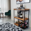 Ver imagem 2 de Carrinho Bar Multiuso Bebidas Adega Decorativa com Rodizio