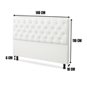 Ver imagem 2 de Cabeceira Casal 140cm Branco