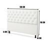 Cabeceira Casal 140cm Branco - 2