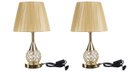 Ver imagem 1 de 2 X Abajur Luminária Quarto Sala Decoração Cristal / Abj503/2 Pgb