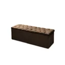 Ver imagem 3 de Cabeceira Mais Calçadeira Baú Casal Queen 160cm Para Cama Box Sofia Suede Marrom