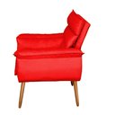 Ver imagem 5 de Kit 2 Poltronas Decorativas Cuba Suede Vermelho MV Estofados