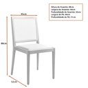 Ver imagem 3 de Cadeira para Mesa de Jantar Zoe 45cm Madeira Maciça | Linho Off White - Sallar Home