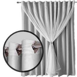 Cortina Blecaute para Quarto e Sala Lea 4,10 X 2,70 Branco - 5