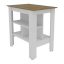 Ver imagem 1 de Bancada Balcão de Cozinha com Prateleiras 90,4cm Multimóveis CR20536 Branco/Mel